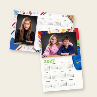 Calendrier avec la photo de l'enfant